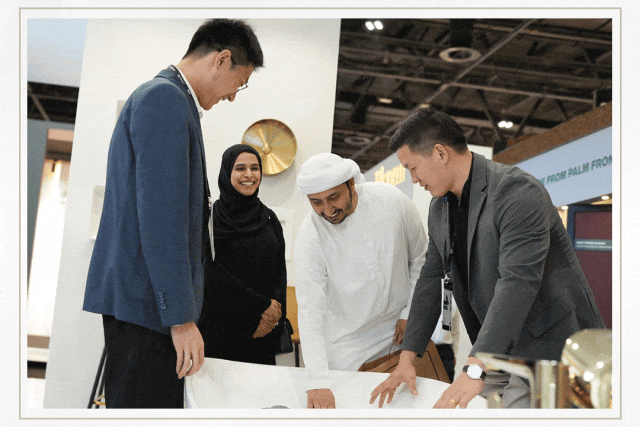 国际视角|九牧亮相2025迪拜家具INDEX展,智领全球!