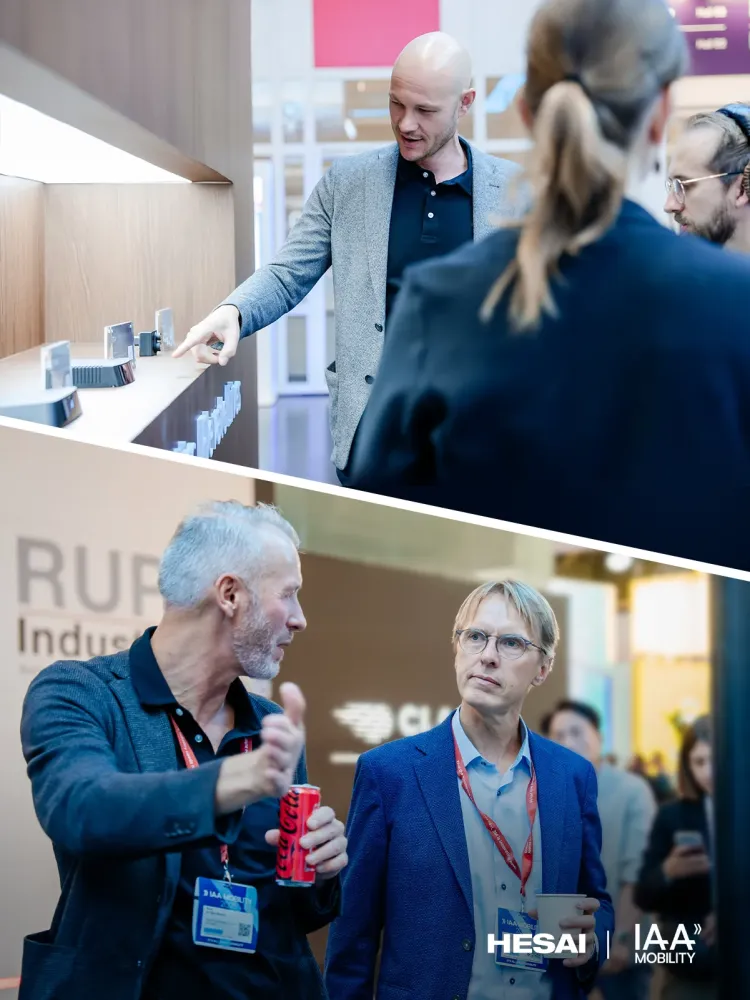 IAA Mobility 2025 慕尼黑国际车展现场直击 | 禾赛携手 AGC、圣戈班联合开发 ETX 舱内激光雷达集成方案