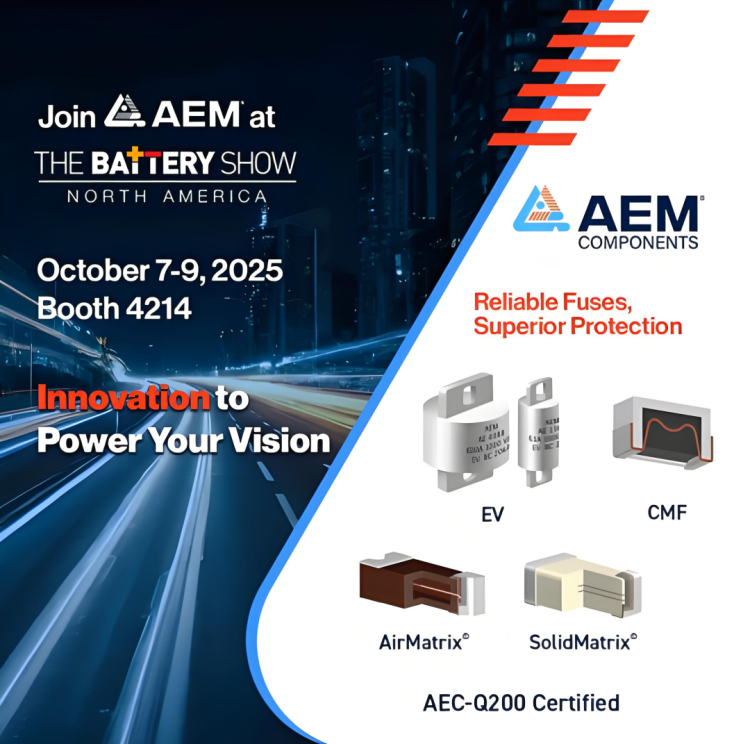 Join AEM at THE BATTERY SHOW诚邀莅临AEM电池展展位 2025北美电池展