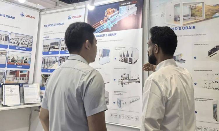 再次亮相世界舞台!欧博空调闪耀2025年中东迪拜五大行业展,以