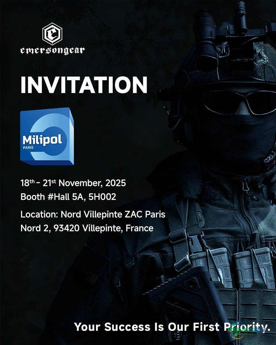 展会 | 爱默生Emersongear亮相2025年法国MILIPOL巴黎军警展