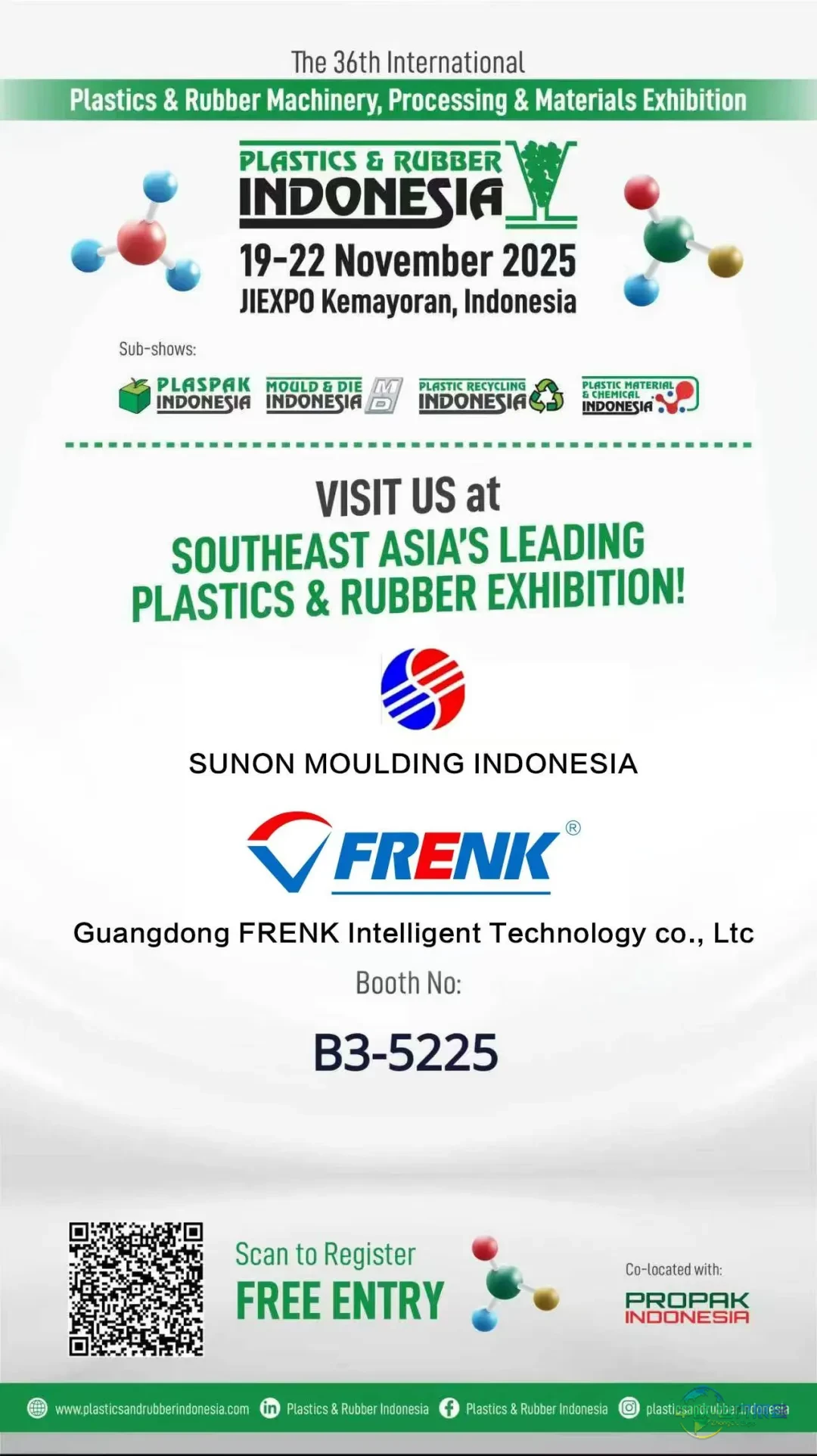 弗伦克参展2025年印度尼西亚国际橡塑展 欢迎您