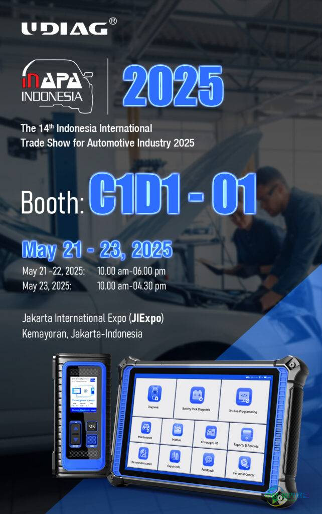 UDIAG与GAT MACHINERY亮相印度尼西亚雅加达国际汽配展INAPA 2025展示全球领先汽车设备