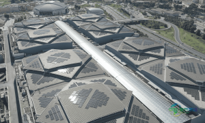 瓦伦西亚会展中心太阳能板减少的二氧化碳排放量相当于图里亚花园所有树木净化量的三倍多