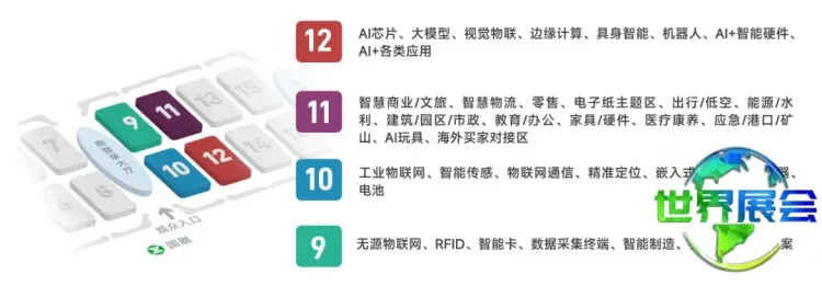 深圳物联网展-展馆分布图