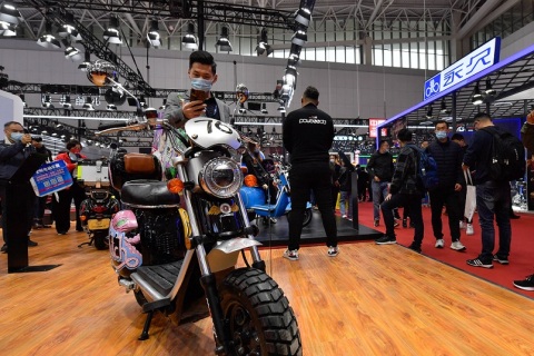 台州电动车摩托车及零配件展展会现场图片