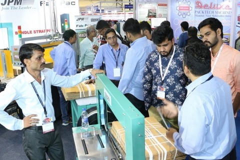 印度瓦楞彩盒包装印刷展览会展会现场图片