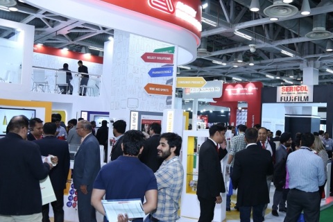 印度新德里标签印刷及包装展览会展会现场图片