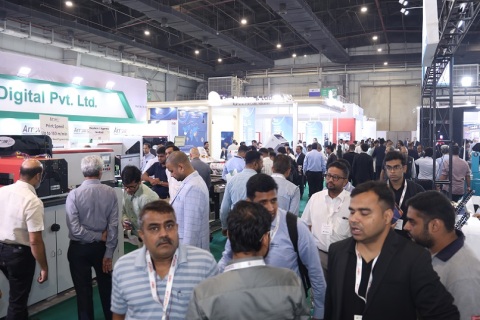 印度新德里标签印刷及包装展览会展会现场图片