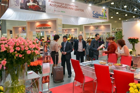 俄罗斯莫斯科花卉园艺展览会展会现场图片