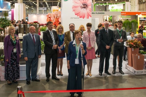 俄罗斯莫斯科花卉园艺展览会展会现场图片