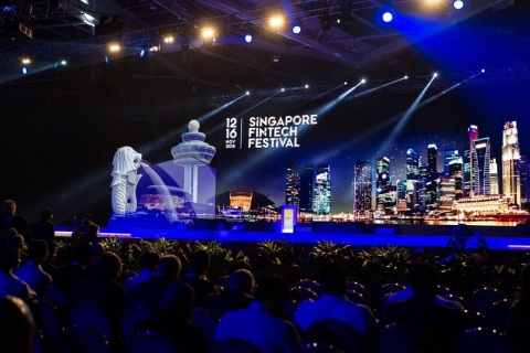 新加坡金融科技展展会现场图片