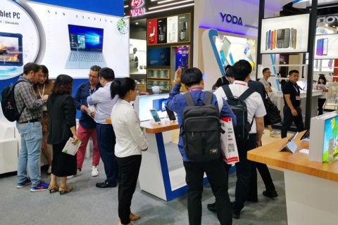 香港环球资源移动电子展览会展会现场图片