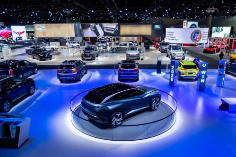 美国洛杉矶车展展会现场图片