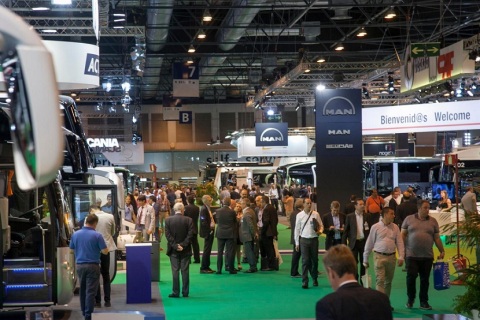 西班牙马德里巴士客车展览会展会现场图片