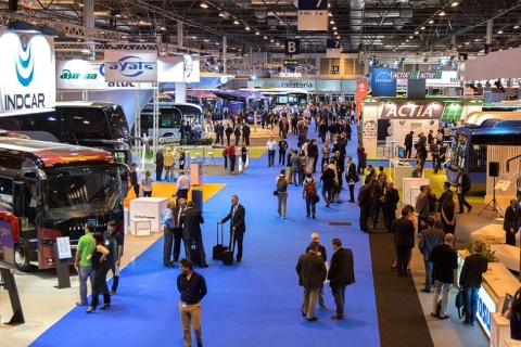 西班牙马德里巴士客车展览会展会现场图片