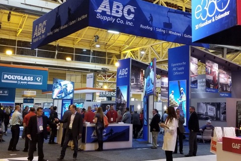 美国屋面墙面材料及防水材料展览会展会现场图片