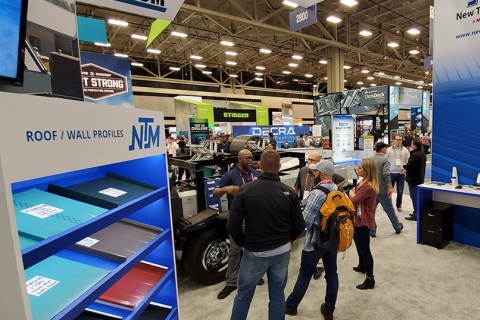 美国屋面墙面材料及防水材料展览会展会现场图片