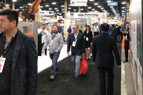 美国拉斯维加斯地板地毯地面铺装材料展展会现场图片