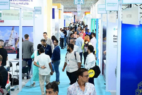 印度孟买玻璃工业展览会展会现场图片