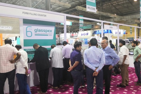 印度孟买玻璃工业展览会展会现场图片