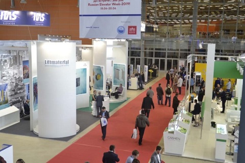 俄罗斯莫斯科电梯展览会展会现场图片