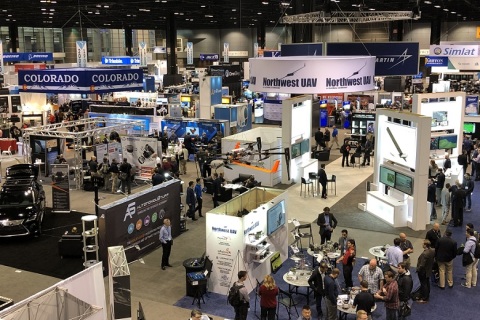美国无人机及无人系统展览会展会现场图片
