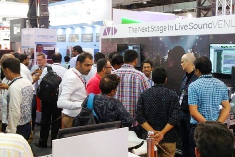 印度孟买专业灯光音响、系统集成及广播电视展览会展会现场图片