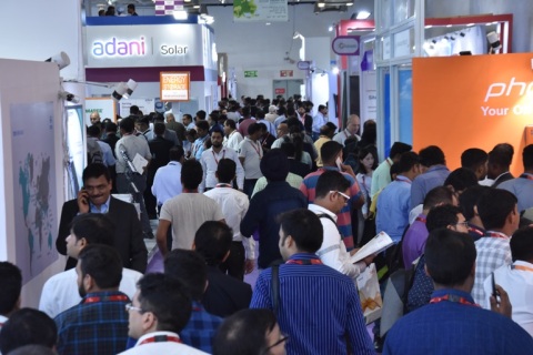 印度新德里可再生能源、风能、太阳能展览会展会现场图片