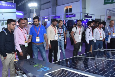 印度新德里可再生能源、风能、太阳能展览会展会现场图片