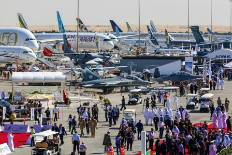 中东阿联酋迪拜航空展览会展会现场图片
