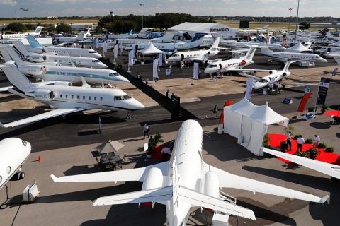 美国公务航空展览会展会现场图片