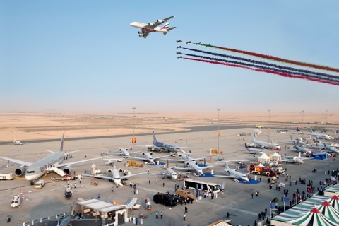中东阿联酋迪拜航空展览会展会现场图片
