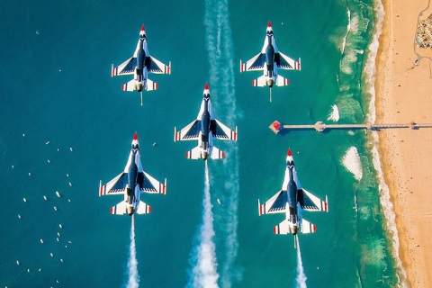 美国海上航空展展会现场图片