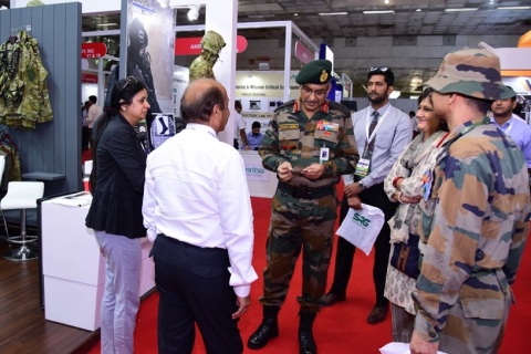 印度新德里军警防务展览会展会现场图片