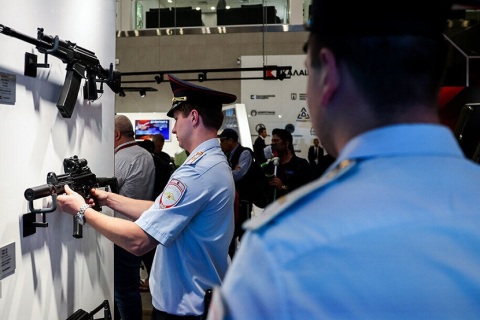 俄罗斯莫斯科军警防务展展会现场图片
