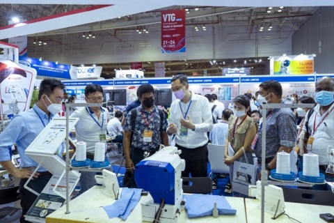 越南胡志明纺织面料服装展览会展会现场图片