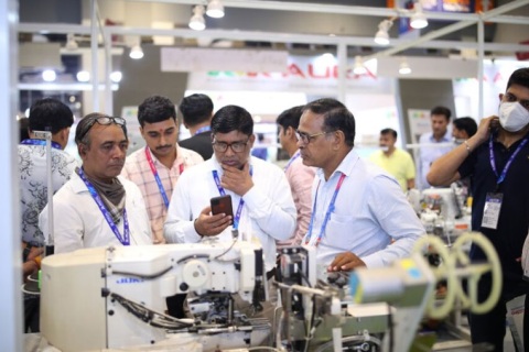 印度新德里纺织工业展览会展会现场图片