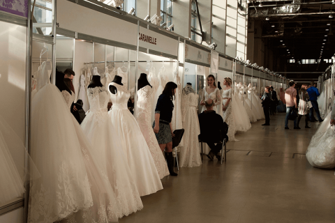 俄罗斯莫斯科婚纱展览会展会现场图片