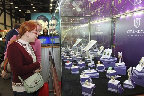 俄罗斯珠宝展览会展会现场图片