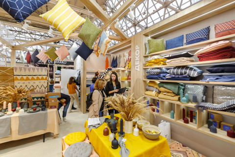 俄罗斯莫斯科纺织面料家纺展览会展会现场图片