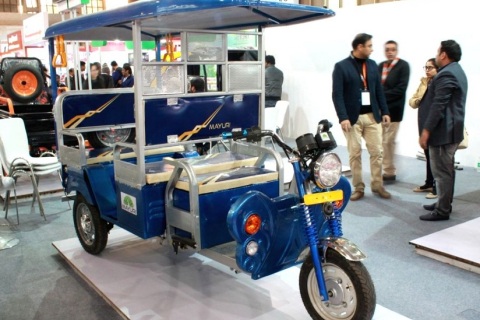 印度新德里电动车展览会展会现场图片