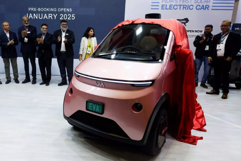 印度新德里电动车展览会展会现场图片