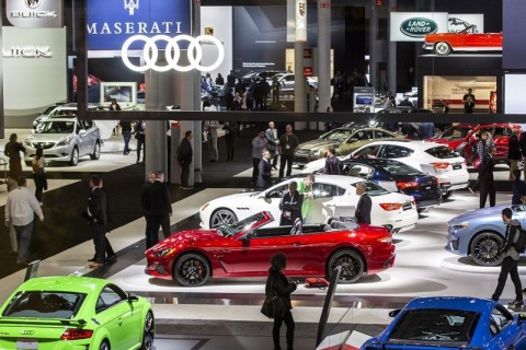 美国纽约汽车展展会现场图片