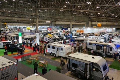 日本东京房车露营展览会展会现场图片