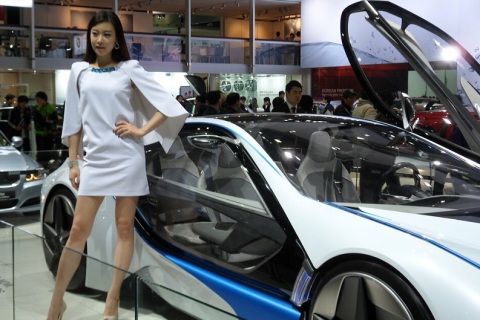 韩国首尔车展展会现场图片