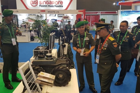 印尼雅加达军警防务、海军、空军展览会展会现场图片