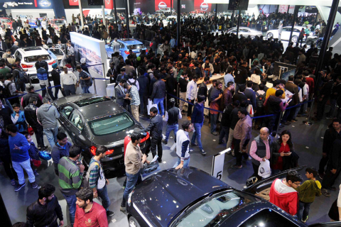 印度新德里汽车配件展-印度新能源电动车展展会现场图片