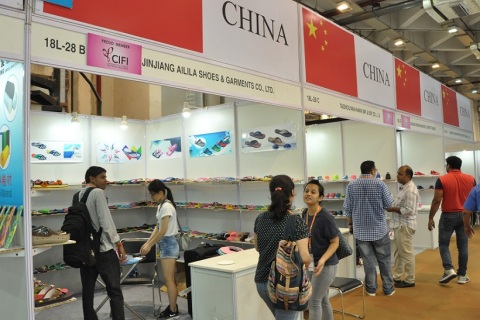 印度鞋类及皮革展览会展会现场图片