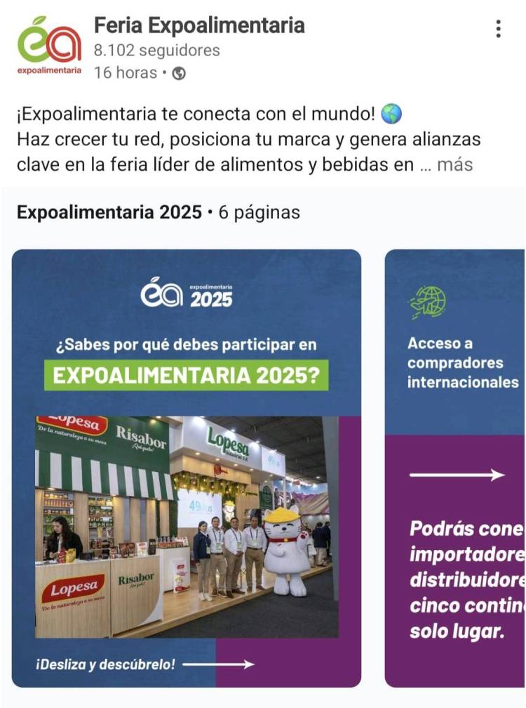 秘鲁利马国际食品展——拉丁美洲最大食品饮料展 Expoalimentaria